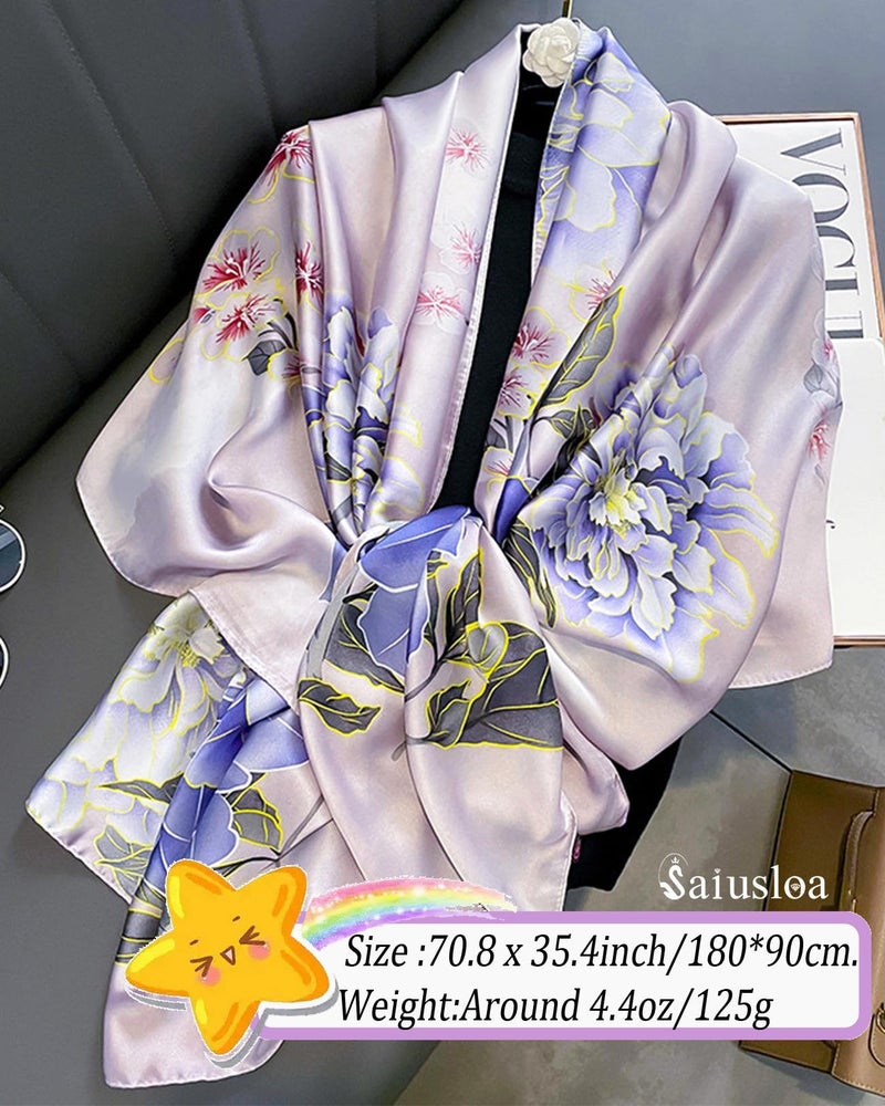 Saiusloa Dress Scarves Shawl Wraps Long Silky Scarf for Women Dressy Fashion Lightweight for Decorative Formal Evening Gowns-1011 - Image 3
