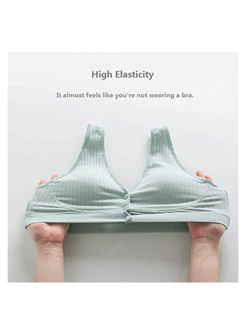SYOSI Women Cotton Bra Wirefree Maternity Bras Bralette Tank Top Style Sleep Adjustable Crossover Bra - Image 4