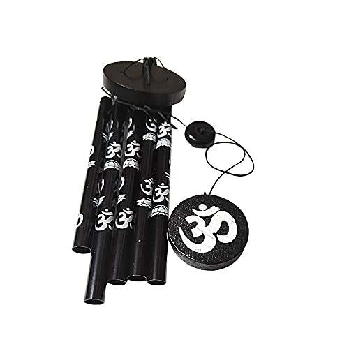 GJ Feng Shui Om Vastu Five Pipe Wind Chime for Balcony, Window and Om Wind Chime Positive Energy - Image 1
