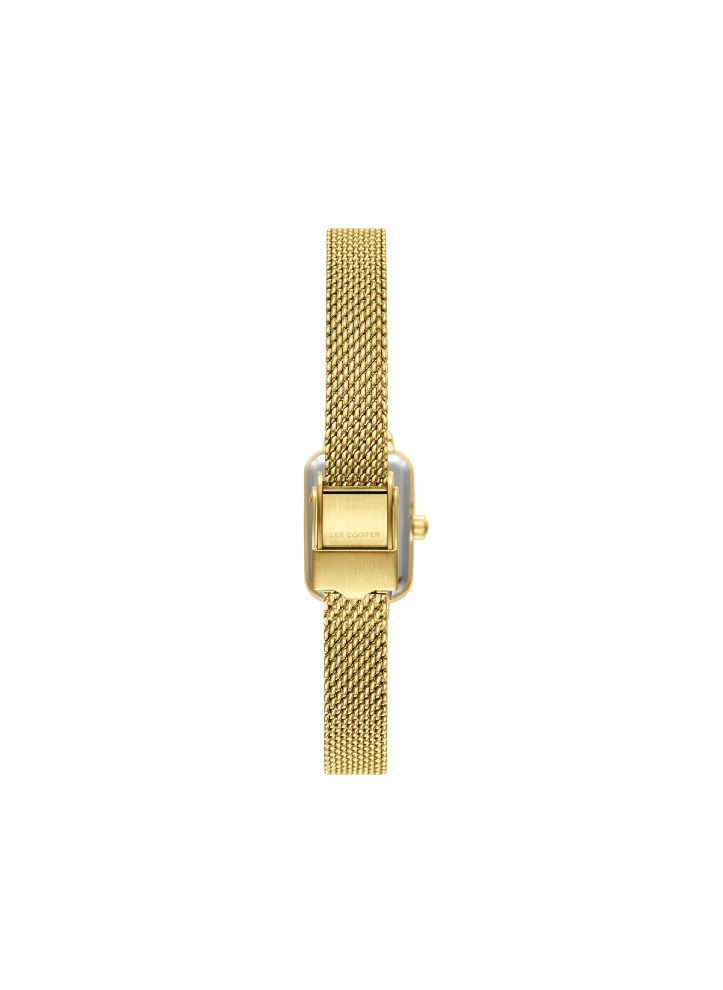 Lee Cooper LEE COOPER LC08086.170 Women's Analog Display Watch & Mesh Strap Gold