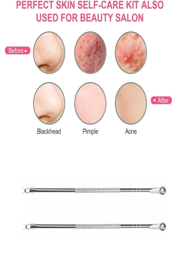 MEPOINT Blackhead Remover | Acne Treatment | Pimple Popper Professional Comedone Blemish | Zit | Whitehead Scar Extractor | Round Blackhead Pin Pointed Tool (Pack of 2) - Stainless Steel, Anti-Slip Handle - Image 3