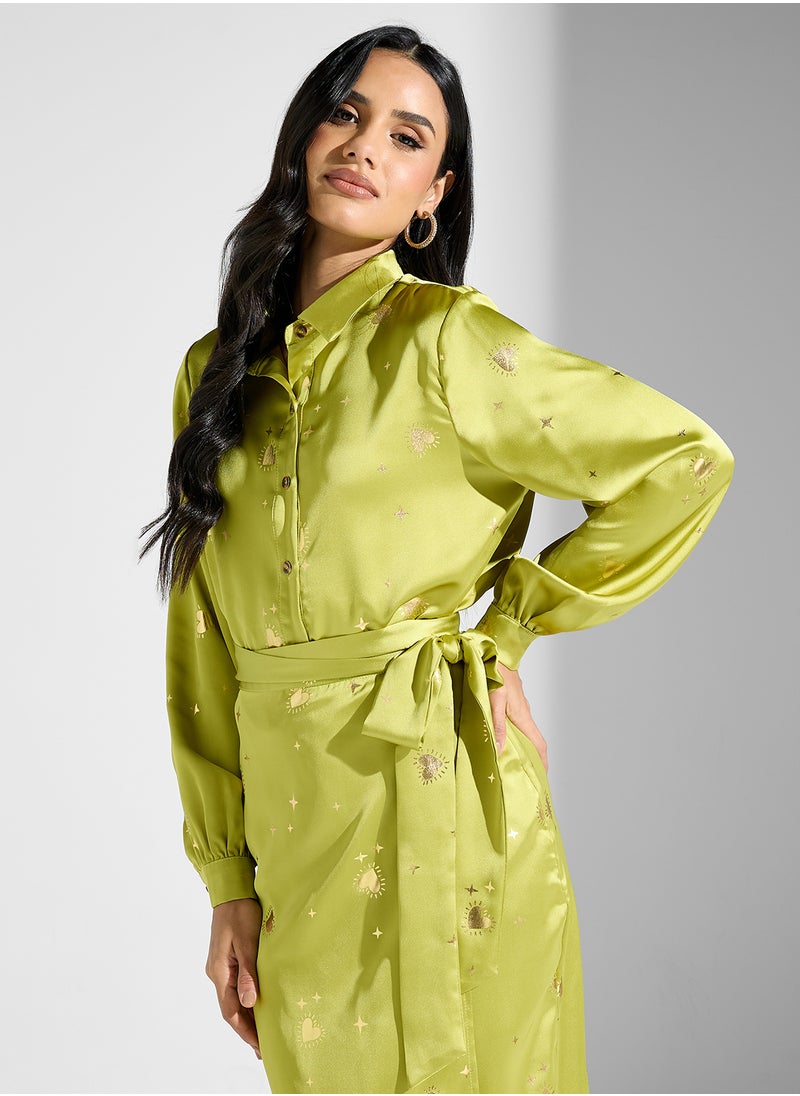 Never fully Dressed - Embroidered Button Down Shirt - Image 1