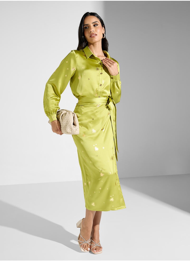 Never fully Dressed - Embroidered Button Down Shirt - Image 1