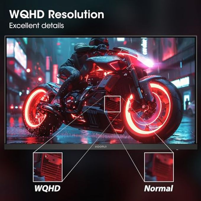 KOORUI 27" Gaming Monitor, 200Hz 1Ms Fast Ips, Wqhd (2560 X 1440P) Hdr 400 Display, Dci-P3 95% Color Gamut, Freesync Premium, Adaptive G-Sync, Hdmi X 2, Displayport, G2721P - Image 2