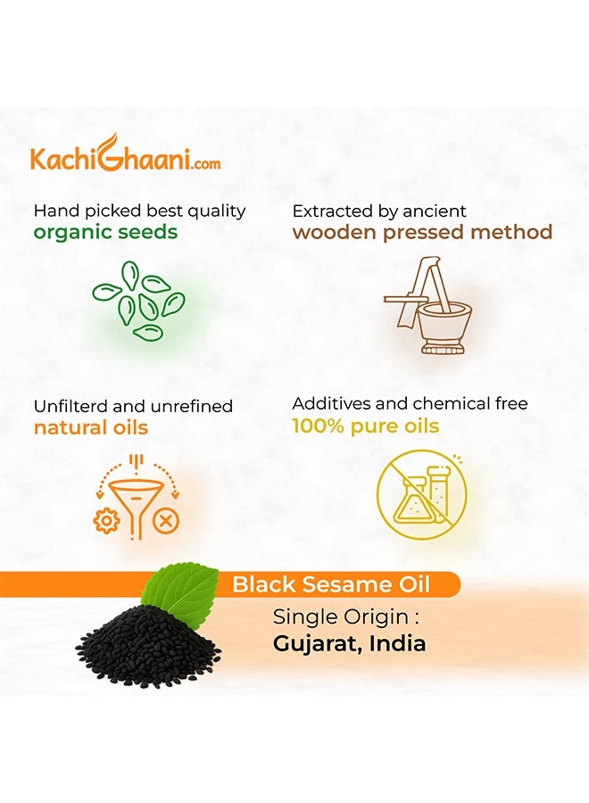 KachiGhaani.com Truly Cold Pressed Black Sesame Oil | 100% Pure, Authentic & Naturally Extracted | 200ml - Image 4