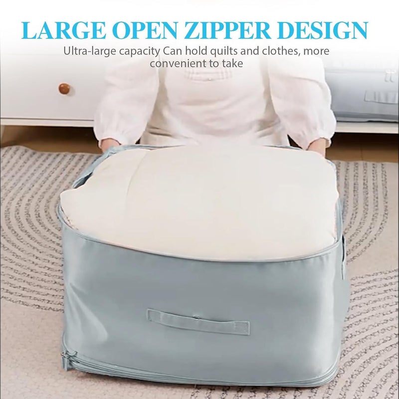 COYRASTH COYRASTH Ultra Space Saving Self Compression Organizer Heavy Duty Moving Bags Storage Tote for Space Saving Self Compression Moving Organizer Bags for Comforters Clothes Blankets Gray  - Image 4
