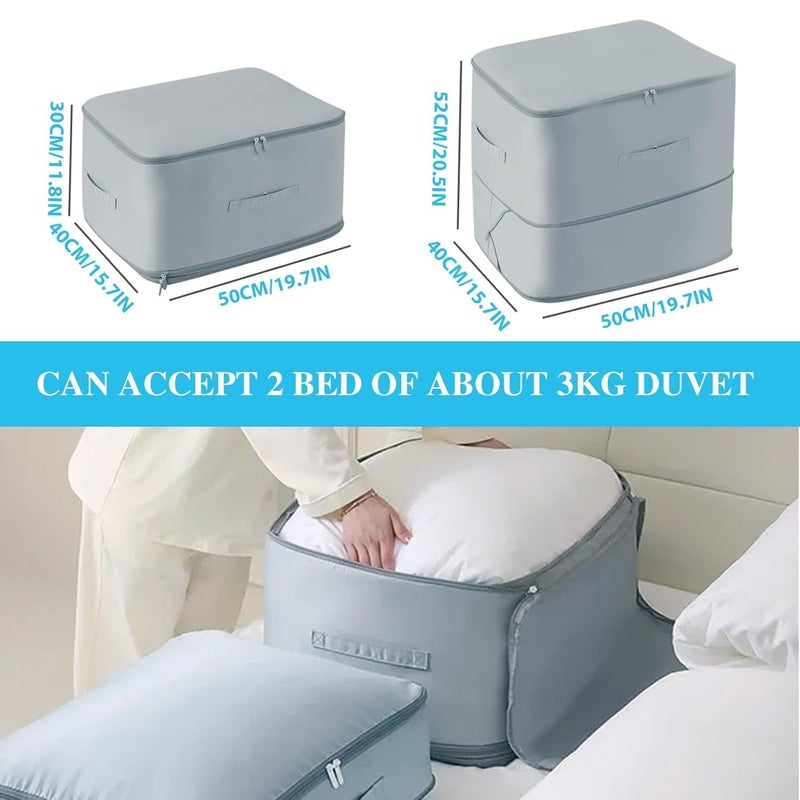 COYRASTH COYRASTH Ultra Space Saving Self Compression Organizer Heavy Duty Moving Bags Storage Tote for Space Saving Self Compression Moving Organizer Bags for Comforters Clothes Blankets Gray  - Image 3