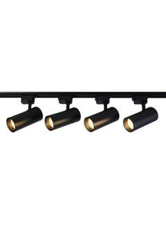 El Rawda Lighting 4 Track 30W High Quality Black Body Warm White 24x59x17 cm 