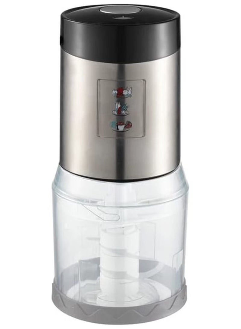 1L Electric Vegetable Chopper Food Processor for Meat, Vegetables, Onions, Garlic, Fruits, Nuts with 2 Speeds Meat Grinder Multifunctional Stainless Steel 400W  - Image 1