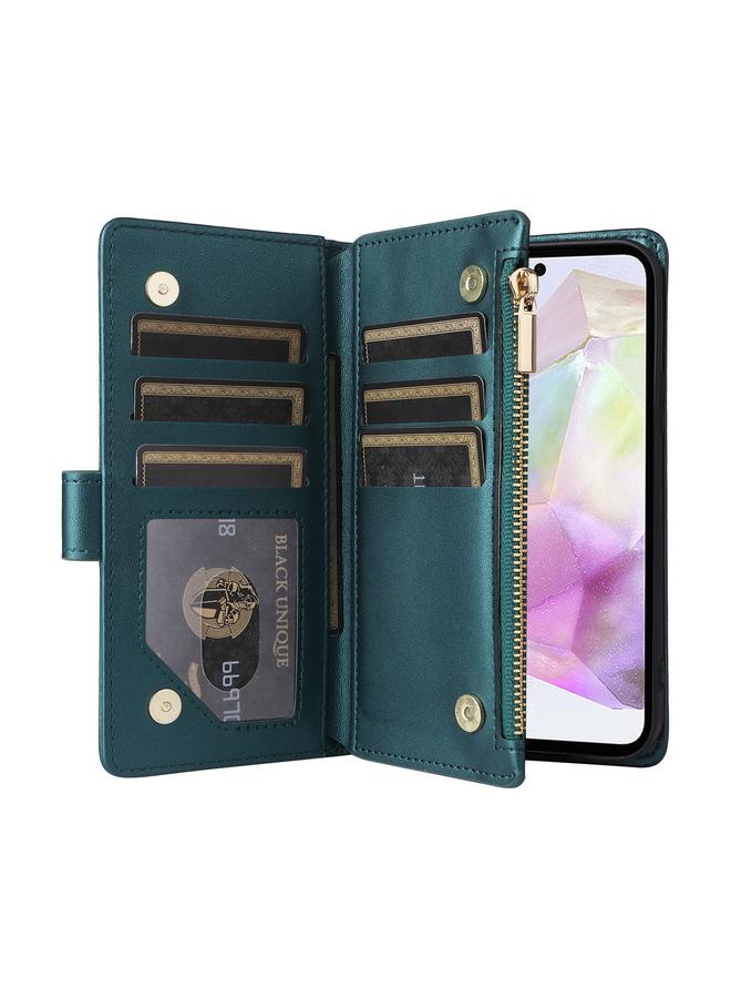 S-TOP Case For Samsung Galaxy A35 5G Crossbody Zipper Wallet Rhombus Leather Phone Case - Image 4