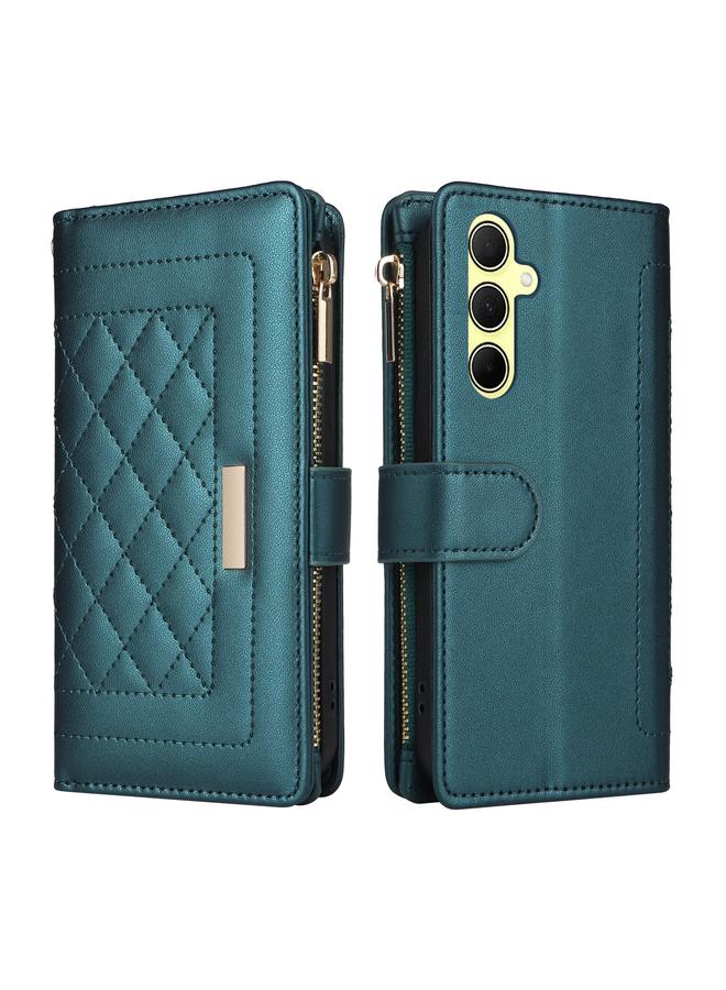 S-TOP Case For Samsung Galaxy A35 5G Crossbody Zipper Wallet Rhombus Leather Phone Case - Image 3