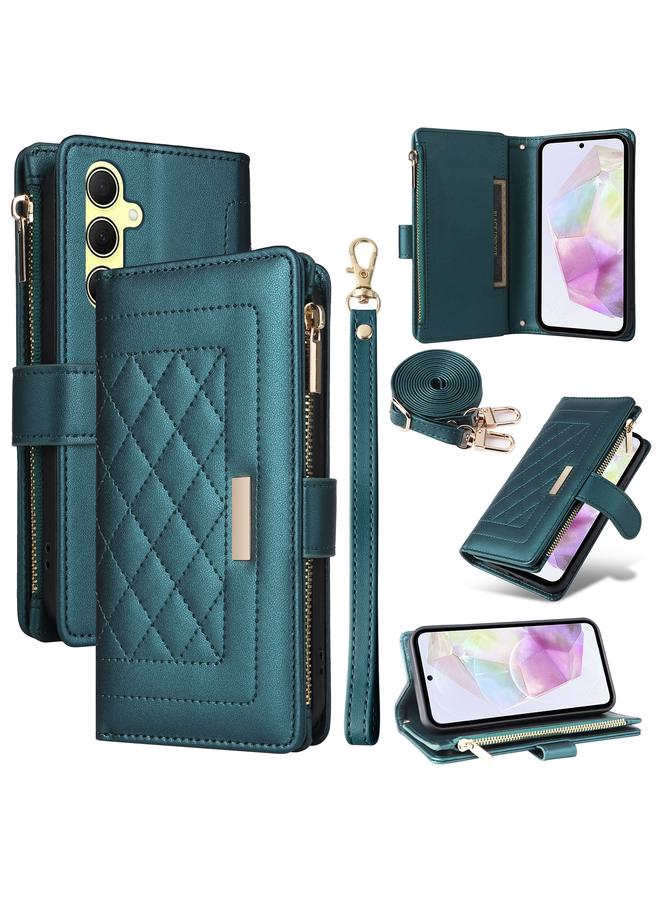 S-TOP Case For Samsung Galaxy A35 5G Crossbody Zipper Wallet Rhombus Leather Phone Case - Image 1