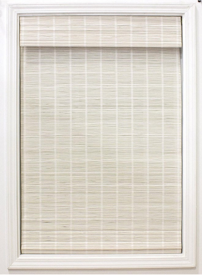 Radiance Cordless Bamboo Roman Shades for Windows  Bamboo Blinds for SemiPrivate Light Control  Easy to Lift  Fold Up Window Shades  White  39 W x 64 L  2215338E - Image 2