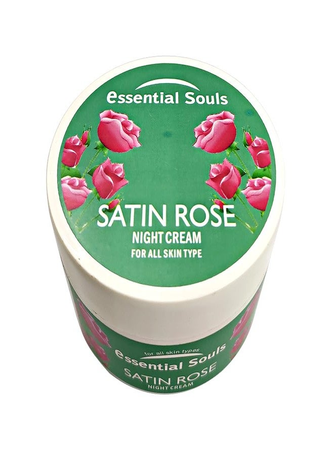 Essential Souls Satin Rose Night Cream 100g | Enriched with Rose Absolute, Vitamin E & C | Overnight Glow & Skin Rejuvenation | Non-Greasy | For All Skin Types - Image 2