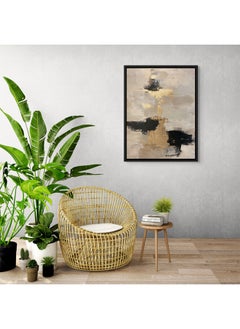 Art Decor Art Decor Framed Canvas Wall Art of Gold Abstract Art Modern Artwork with Gold Accents 2-Way Print Wall Decor for Living Room Bedroom Office Gifting  - Image 2