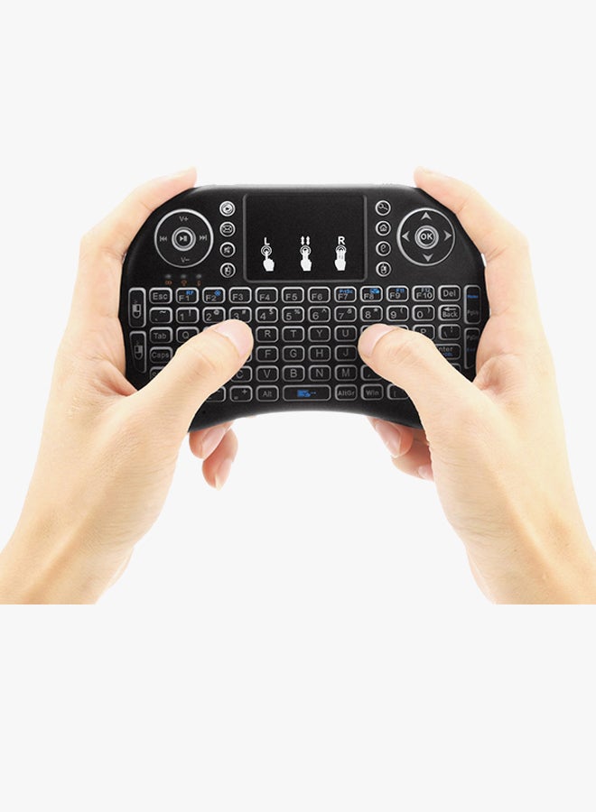 Viboton I8 Wireless RC-Keyboard With Touchpad Black - Image 3