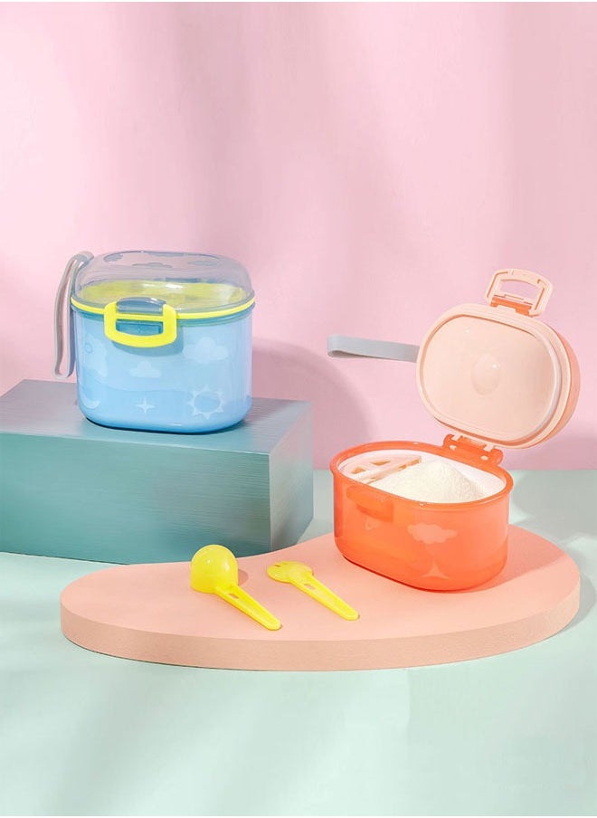 ZCM-HAPPY - 2 pieces Portable Milk Powder Box, Sealed Moisture-Proof Packaging Box Storage Tank For Baby Food Milk Powder Box - Image 1