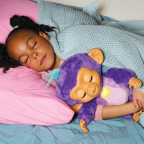 Fingerlings Care n Cuddles Interactive Baby Monkey Sunny Purple Toys for 3 Year Olds 150 Sounds and Reactions Heart Lights Up - Image 5
