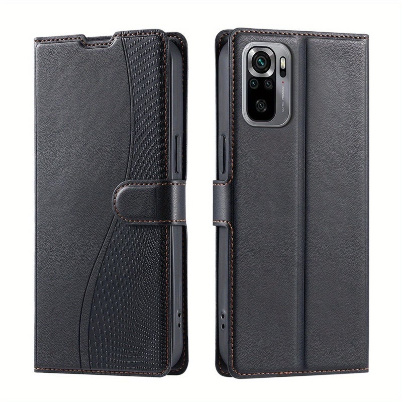 حافظة زرقاء لهاتف Xiaomi Redmi Note 10 Pro الرفيعة من الجلد الصناعي - Image 2