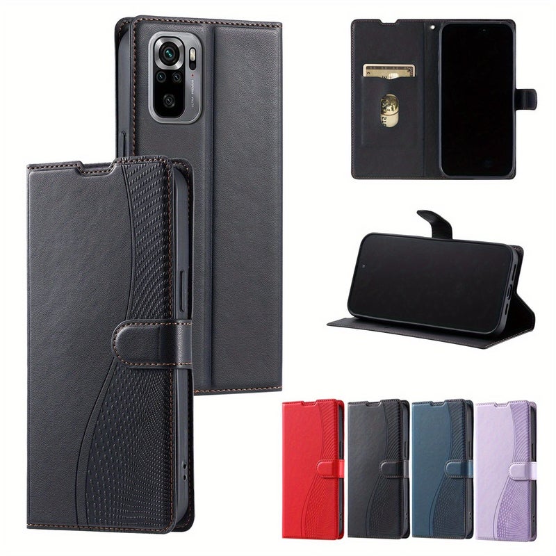حافظة زرقاء لهاتف Xiaomi Redmi Note 10 Pro الرفيعة من الجلد الصناعي - Image 1