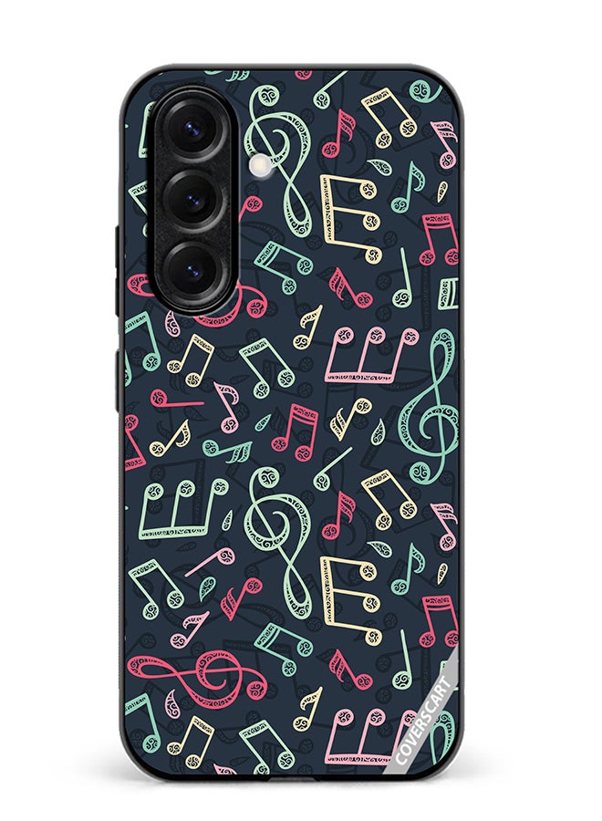VR CREATIVE Protective Case Cover For Samsung Galaxy S25 Music Pattern Design Multicolour