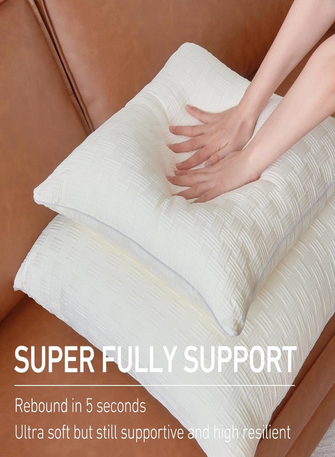 Leeden 18x18 Pillow Inserts Set of 2, Soft and Fluffy Throw Pillow Forms for Couch and Bed, 18 Inch Square Decorative Pillow Inserts, Beige - Image 2