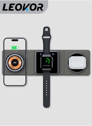 3-In-1 Wireless Charger,Transparent Folding,Fabric Portable Magnetic Wireless Charger Suitable,for Apple - pzsku/Z63B18CAB28095D2F630EZ/45/_/1716892612/9ec8228c-6617-4465-b0d9-61637bb124ed