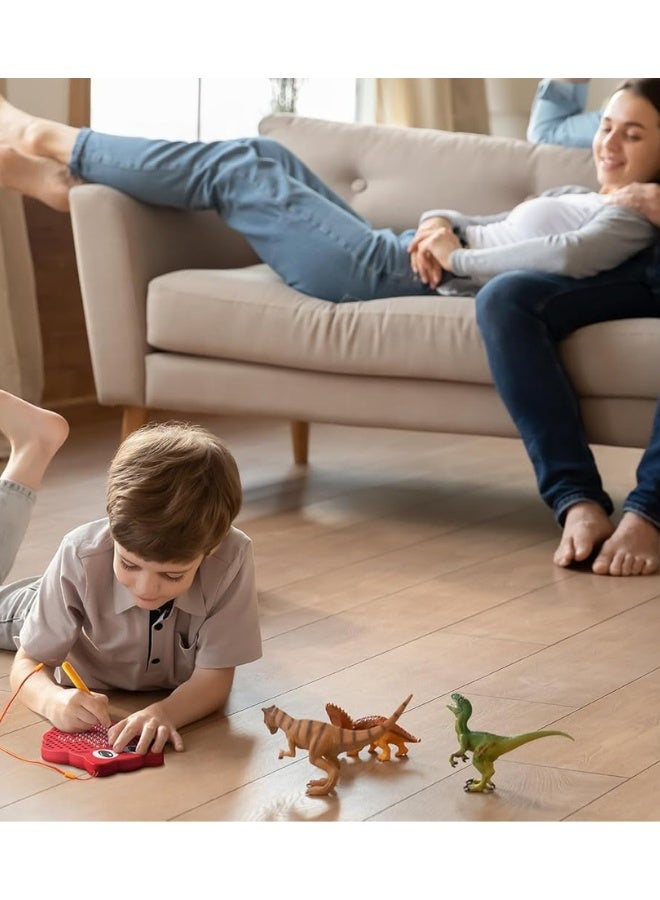 Chase Up Magnetic Drawing Board, for Kids and Toddlers with Beads and Magnet Stylus Pen Magnetic Travel Toy for Airplane and Car Ride Activities for Kids, Child Brain Development (Red) - Image 3