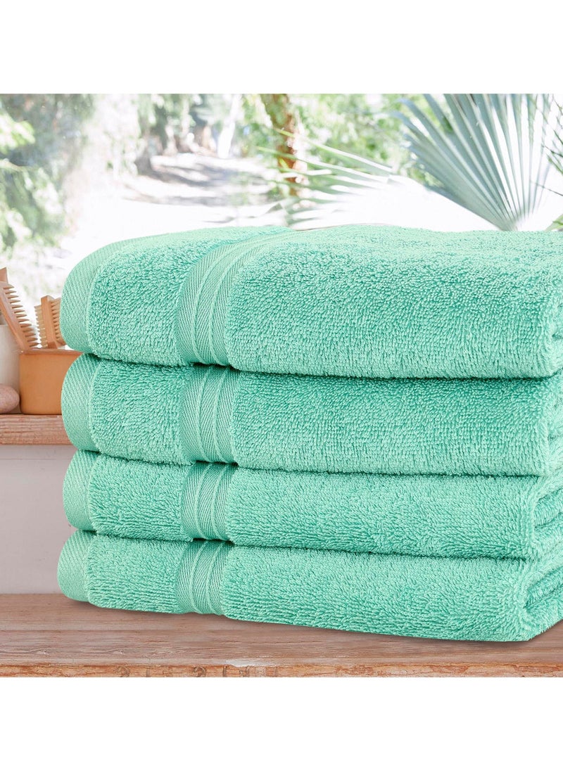 Bliss Casa 4-Piece 100% Combed Cotton Hand Towels - 550 GSM Quick Dry Highly Absorbent Hand Towel Set 16x28 Inch  - Image 1