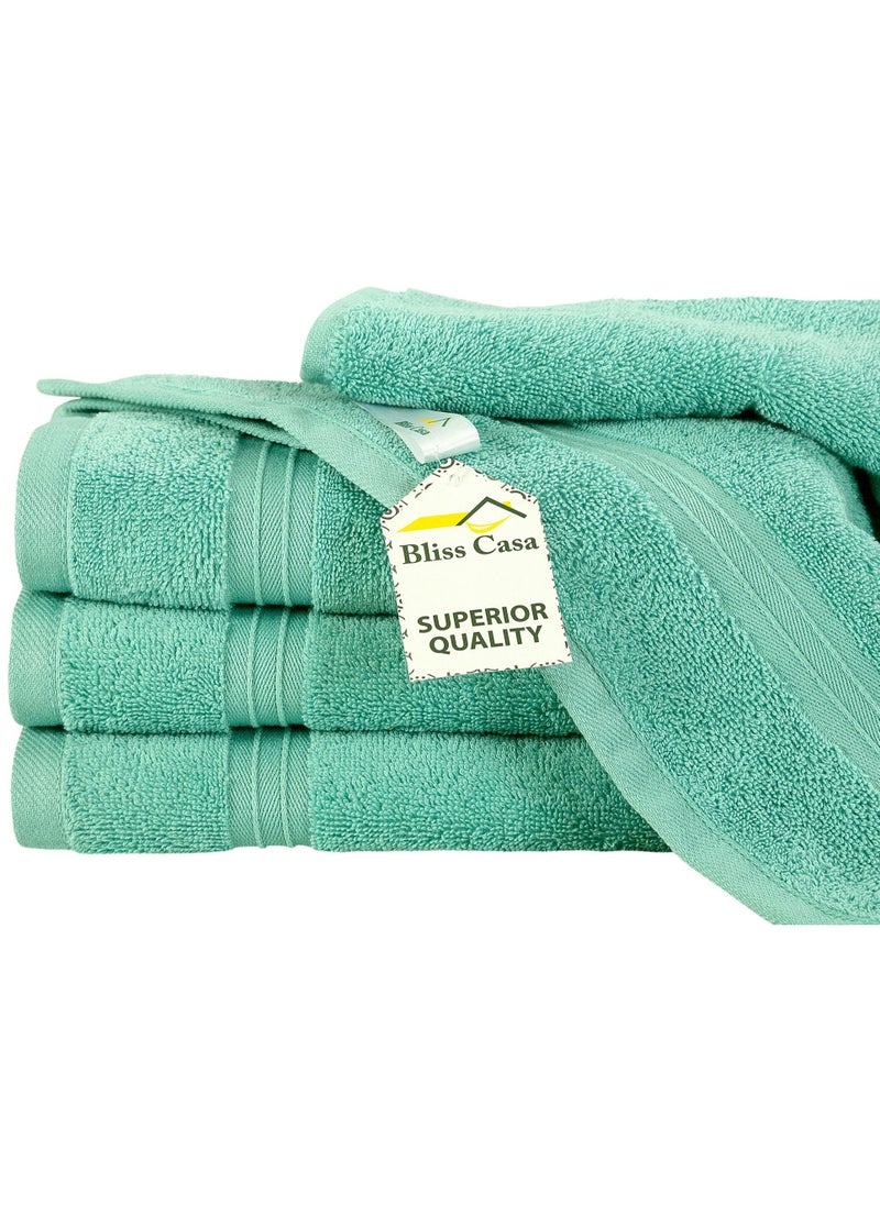 Bliss Casa 4-Piece 100% Combed Cotton Hand Towels - 550 GSM Quick Dry Highly Absorbent Hand Towel Set 16x28 Inch  - Image 3