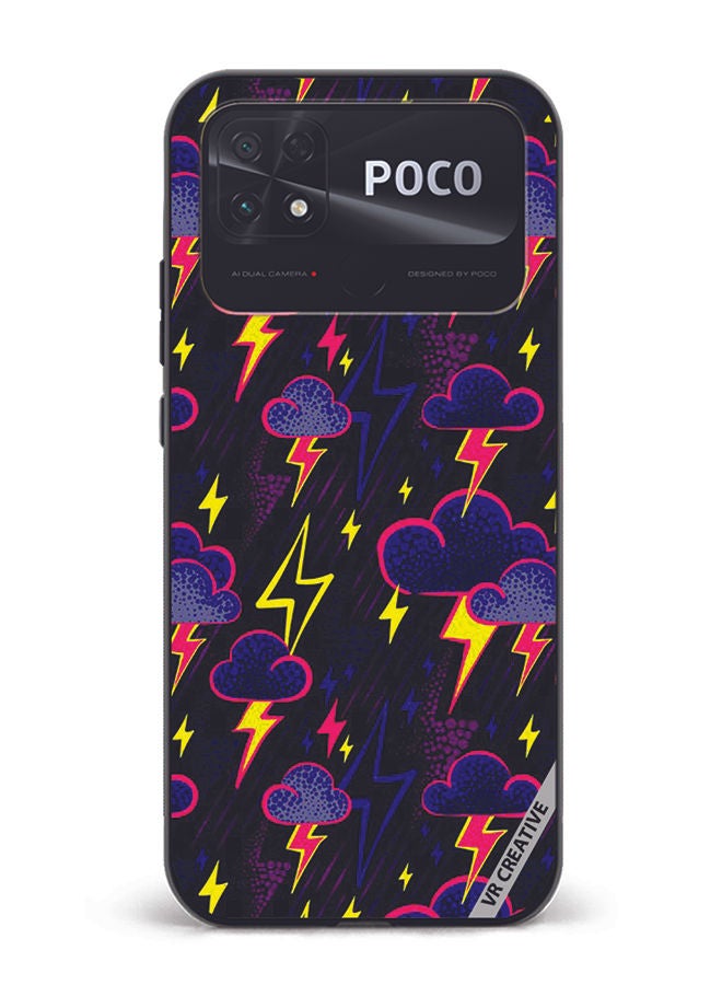 VR CREATIVE Protective Case Cover For Xiaomi Poco C40 Lightening Design Multicolour - Image 1