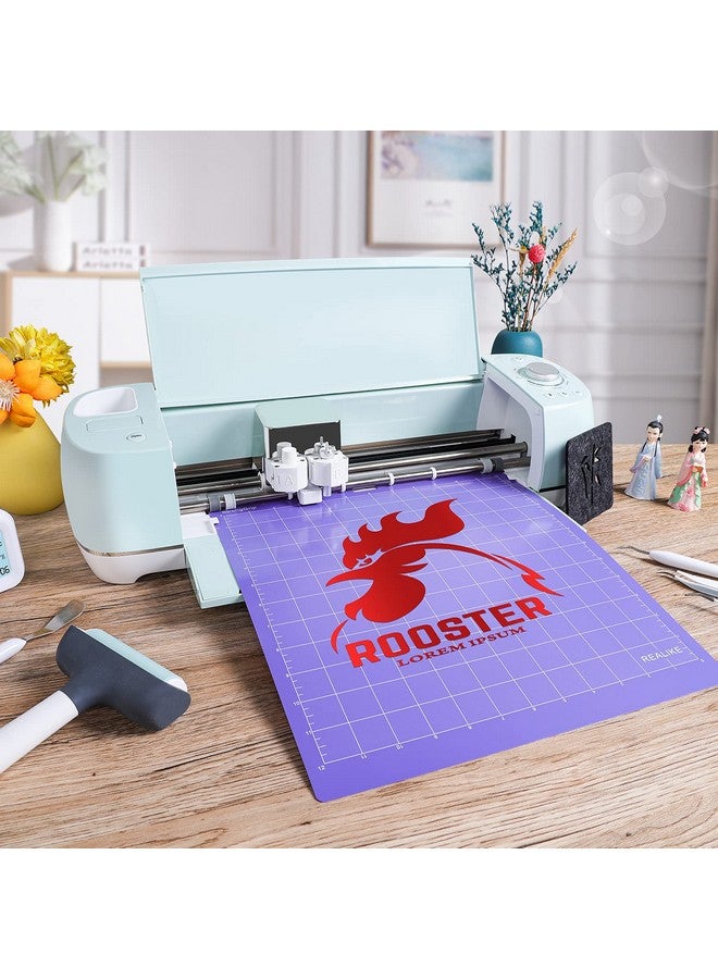 REALIKE Variety Cutting Mat For Cricut Maker 3/Maker/Explore 3/Air 2/Air/Onestandardgrip/Lightgrip/Stronggrip/Fabricgrip Multiple Adhesive 12X12 Inch Cricket Cut Mats For Cricut 5 Pack - Image 3