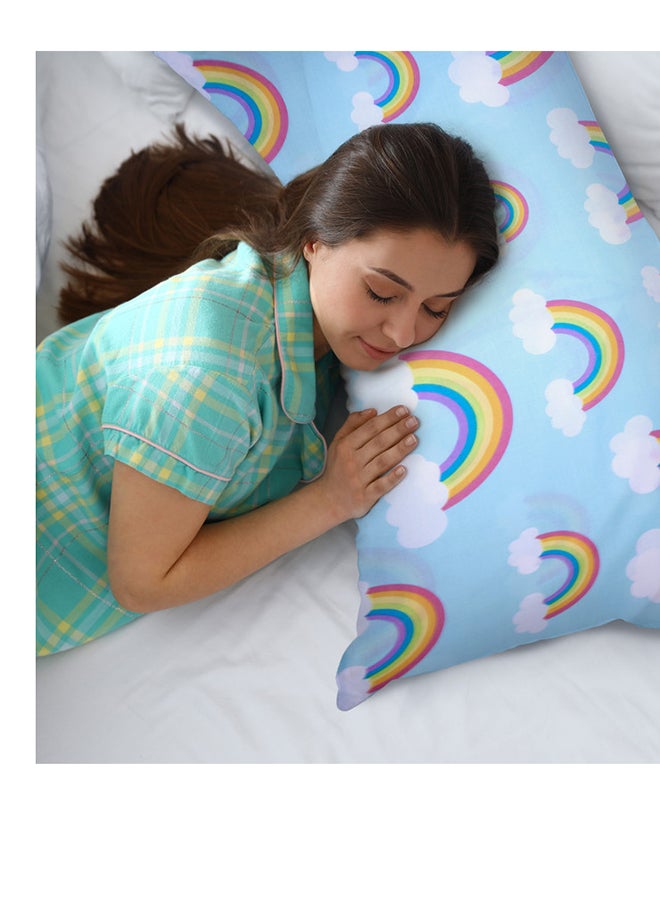 Hotel Linen Klub Hotel Linen Klub 1PC  Long Body  Pillowcase - 100% Cotton Rainbow Sky Printed  with envelope closure, Soft and Durable Quality, Size : 45 x 125cm  - Image 4