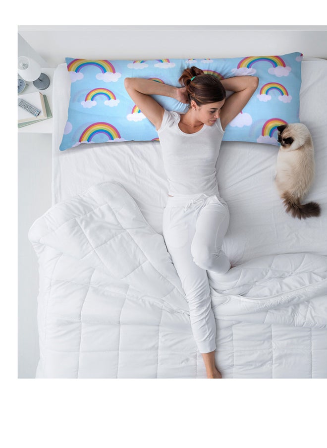 Hotel Linen Klub Hotel Linen Klub 1PC  Long Body  Pillowcase - 100% Cotton Rainbow Sky Printed  with envelope closure, Soft and Durable Quality, Size : 45 x 125cm  - Image 2