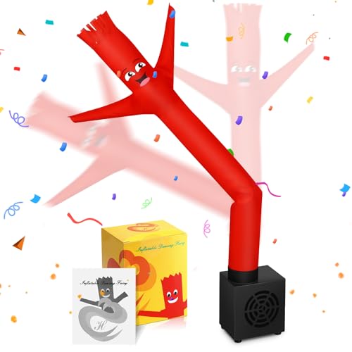 Poen Mini Wacky Waving Inflatable Tube Guy with Blower Inflatable Tube Man Birthday Desktop Decor Dancing Blow up Man Gag Toy Gift for Office Party DecorFunny - Image 1