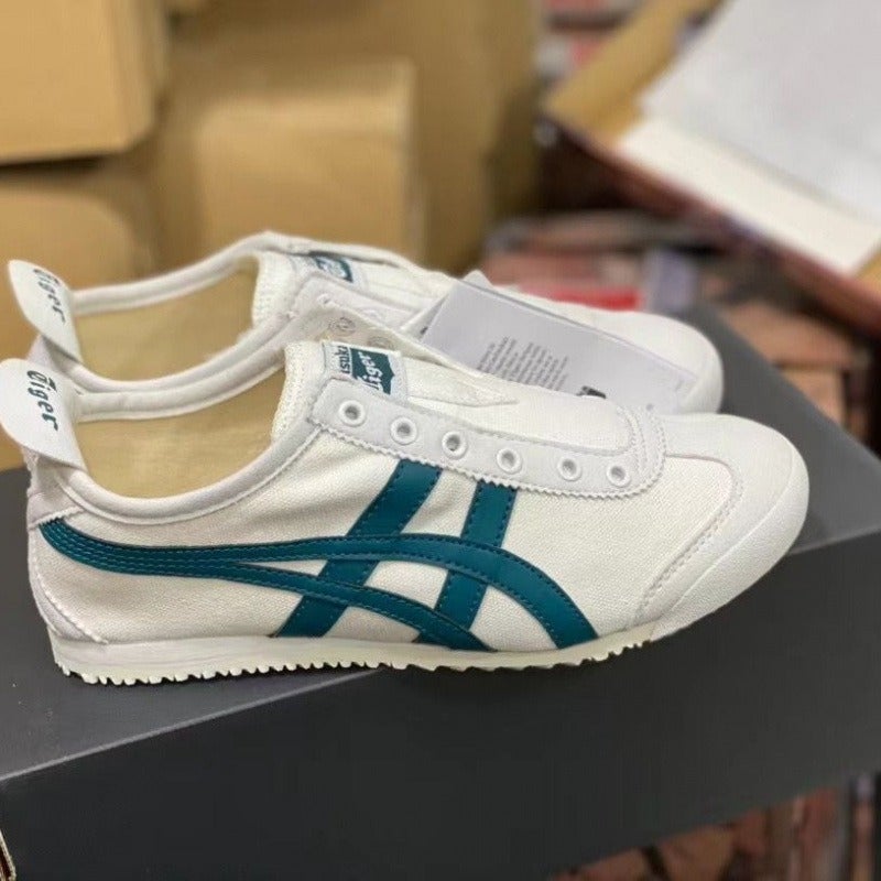 Onitsuka Tiger Summer Tiger Ghost Tiger Men's Shoes Casual Canvas Shoes Slip-On Breathable Couple's One-Touch Sports Casual Shoes for Women - Image 5