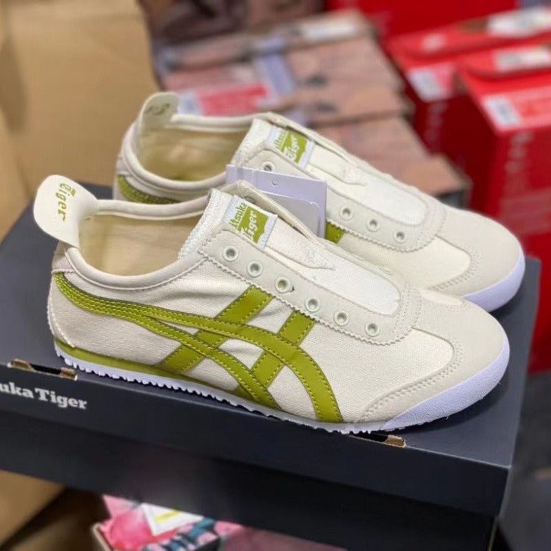 Onitsuka Tiger Summer Tiger Ghost Tiger Men's Shoes Casual Canvas Shoes Slip-On Breathable Couple's One-Touch Sports Casual Shoes for Women - Image 4