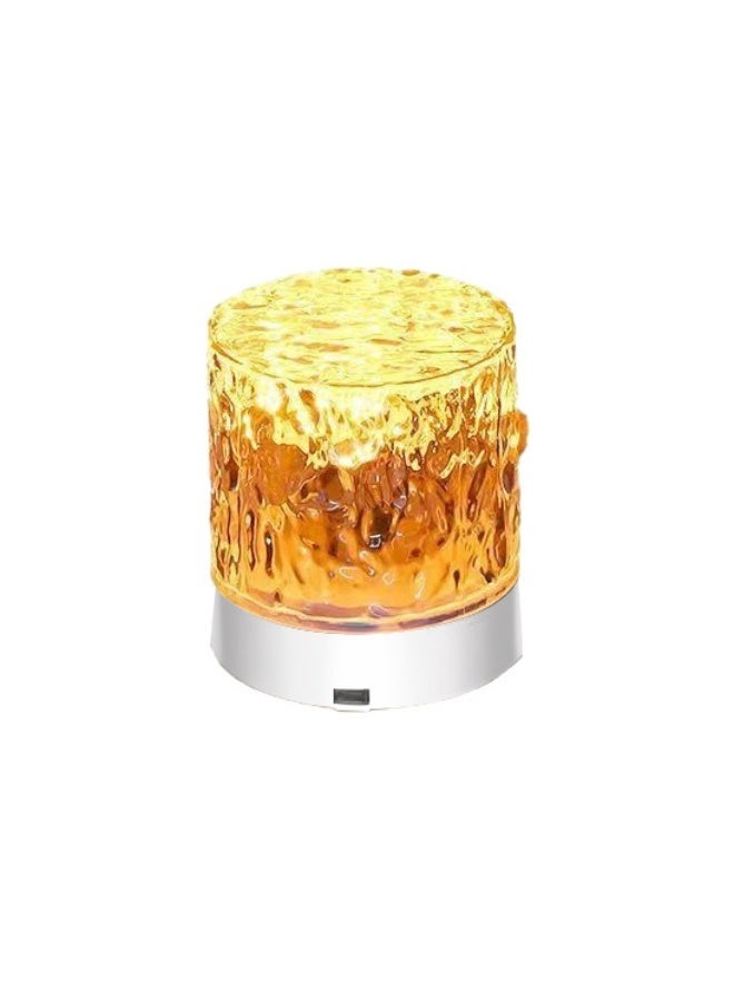 Dynamic Water Ripple Ambient Lamp – 16 Color RGB Crystal Projection Table Lamp with Touch & Remote Control, Rechargeable Night Light for Bedroom, Live Streaming & Party Decor - Image 2