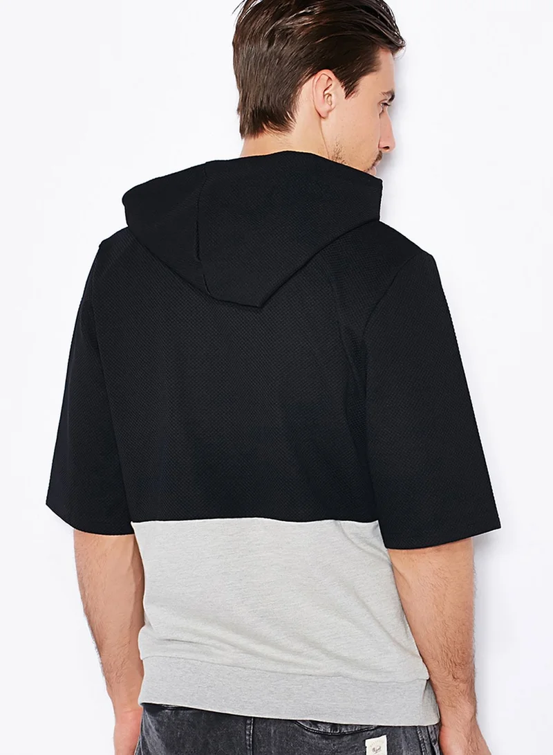 TOPMAN Cut Sew Hoodie
