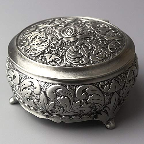 ROSIKING Round Emboss Alloy Metal Music Box Wind Up Antique Jewelry Musical Boxes Christmas Birthday Valentine's Day Gifts Plays You are My Sunshine - Image 5