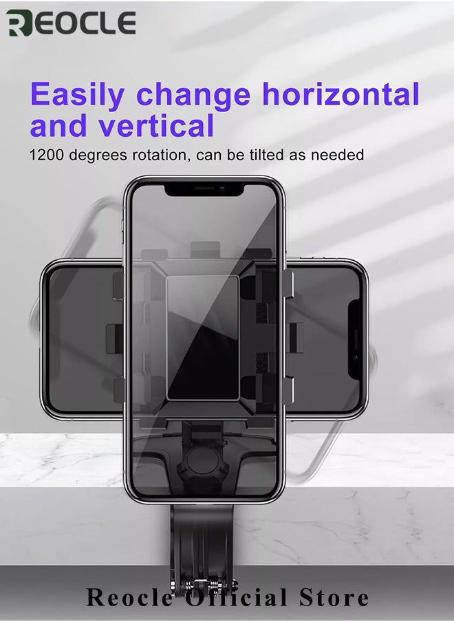 Car-used Phone Holder with 360° Rotatable and Multifunctional One Hand Operation Clip Design Phone Mount Suitable for All iPhone & Android