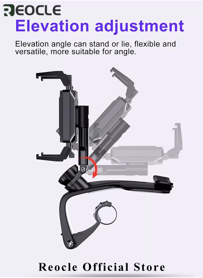 Car-used Phone Holder with 360° Rotatable and Multifunctional One Hand Operation Clip Design Phone Mount Suitable for All iPhone & Android