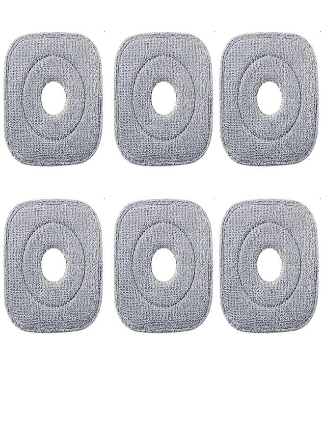 Rinakou 6 Pack 9 Inch Square Microfiber Mop Pad Refill Compatible with True & Tidy SPIN-800 TrueClean Mop M16 Spin Mop and Most Square Spin Mop & Bucket - Image 1