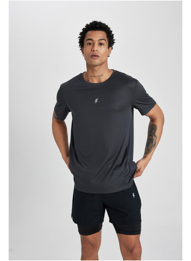 DeFacto - Man Slim Fit Crew Neck Short Sleeve Knitted T-Shirt - Image 1
