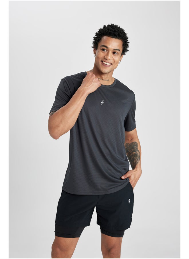 DeFacto - Man Slim Fit Crew Neck Short Sleeve Knitted T-Shirt - Image 1