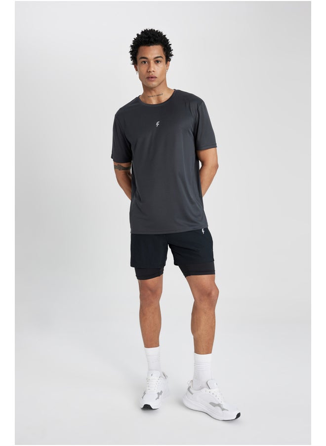 DeFacto - Man Slim Fit Crew Neck Short Sleeve Knitted T-Shirt - Image 1