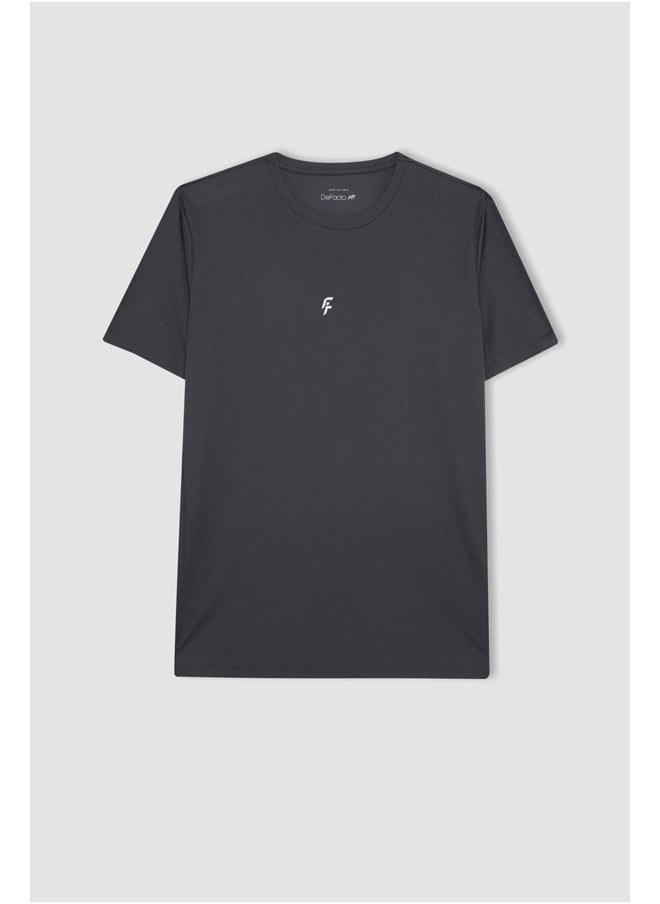 DeFacto - Man Slim Fit Crew Neck Short Sleeve Knitted T-Shirt - Image 1