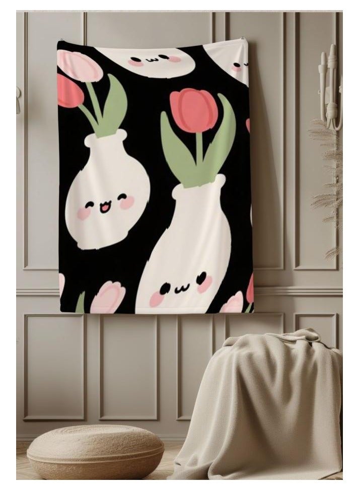 عام بطانية رقيقة من الفانيلا (دافئة ومريحة، ومناسبة للنوم واستخدام الألعاب وإزالة الغبار ومقاومة للرمل) 150 سم * 200 سم - 648 - Image 4