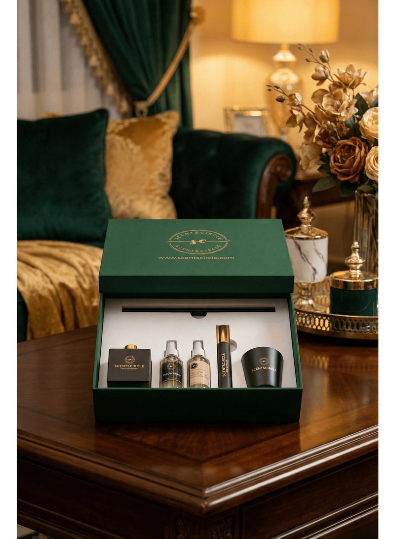 Scentscircle Luxury 5-in-1 Home Fragrance Gift Set | Reed Diffuser, Candle, Pillow Mist & More - Image 4