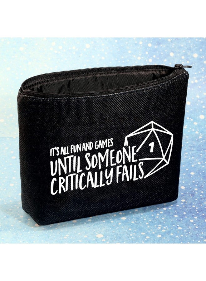 G2TUP Funny Dm Gift Dice Bag It’S Fun And Games Until Someone Critically Falls Rpg Master Gaming Bag (Dd Dice Bag Black) - Image 3